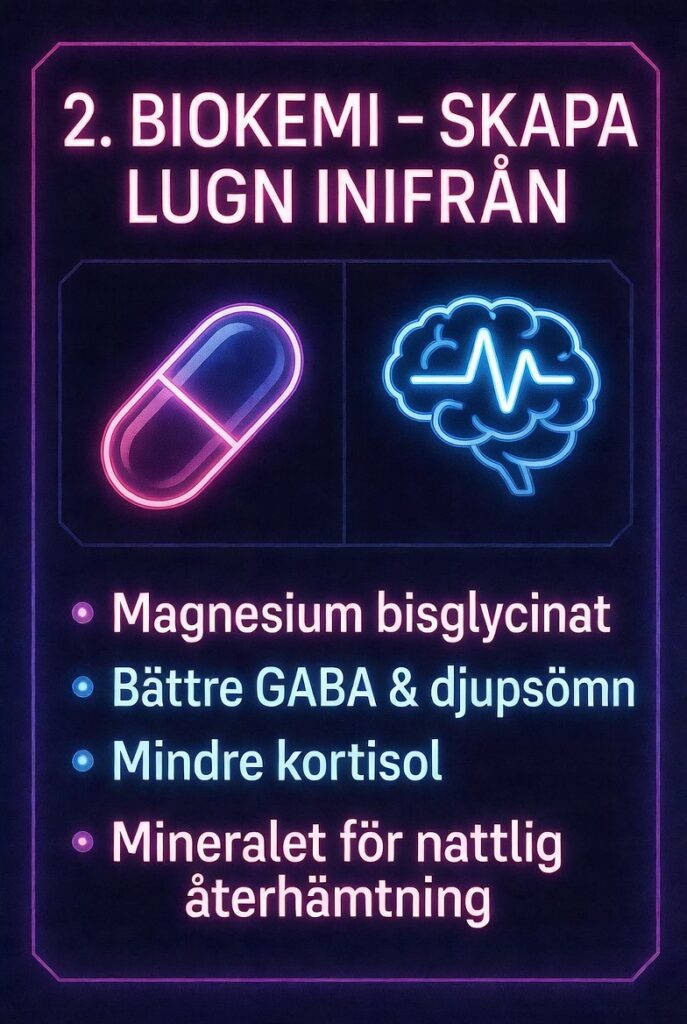 Magnesium för bättre sömn biohacking – bisglycinat sänker stress och ger djupare återhämtning