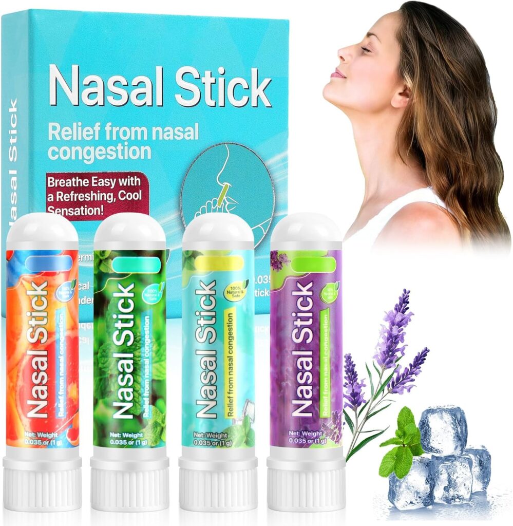 AUYAO nasal stick med fruktsmaker i en minimalistisk vit design.